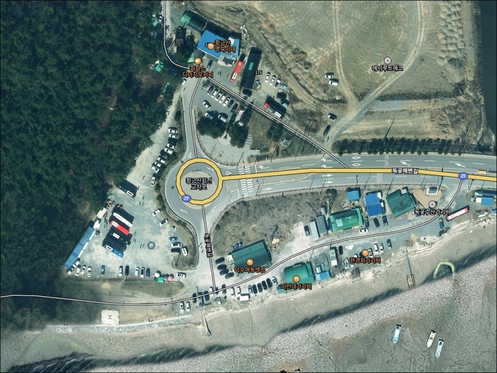 황금산 주차장 주변 모습 1