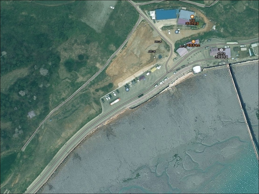 박지도 주차장 주변 모습 1